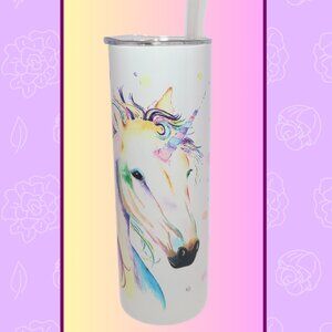 Whimsical Unicorn Tumbler with Straw – Angie Bryan Creations